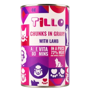 Hrană umedă pentru pisici Tillo 415 g cu Miel