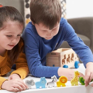 Kids Animal Safari Toy - Wooden Shape Sorter [DEMO] - Img 2
