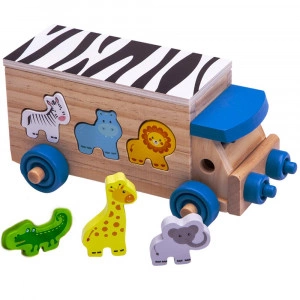 Kids Animal Safari Toy - Wooden Shape Sorter [DEMO]