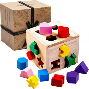 Wooden Shape Sorter - Sorting Cube for Toddlers [DEMO]