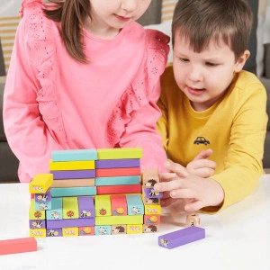 Tumble Tower Game - Wooden Animal Blocks & Dice [DEMO] - Img 2