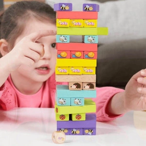 Tumble Tower Game - Wooden Animal Blocks & Dice [DEMO] - Img 3