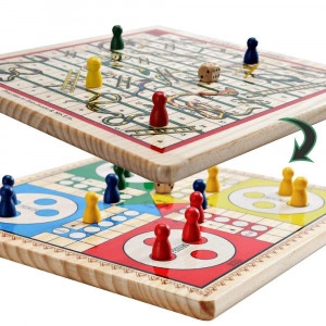Snakes and Ladders & Ludo - Reversible Wooden Board Game [DEMO] - Img 4