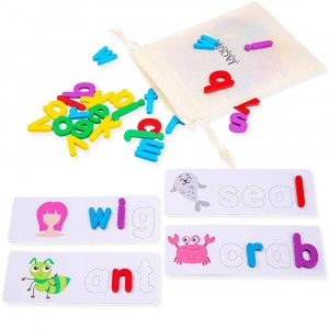 Kids' Spelling Game - Wooden Letters & Word Cards [DEMO]