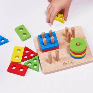 Wooden Puzzle Board - Geometric Stacking Toy [DEMO] - Img 4