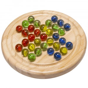 Wooden Solitaire - Wooden Solitaire Game with Marbles [DEMO]