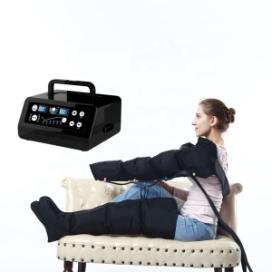 Aparat de presoterapie pentru drenaj limfatic si masaj Alhena® M-PRO 3001, 4 X 6 camere de compresie aer, 6 moduri de tratament, 30-250 mmHg, recuperare medicala, masaj terapeutic, refacere musculara, marimea, negru - Img 4