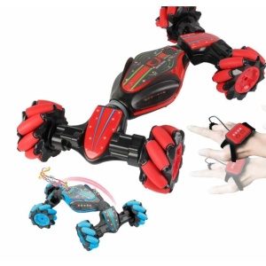 Masinuta Twist Air Gesture Car, Stunt Car, telecomanda 2.4 GHz, telecomanda ceas, control gestual, lumini led, sunete, 83A, Rosu - Img 2