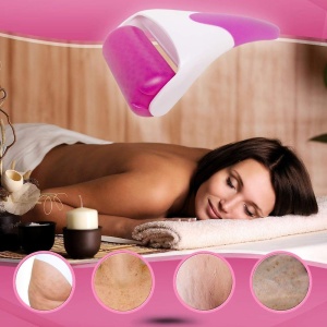 Aparat de masaj facial Ice Roller, mov - Img 5