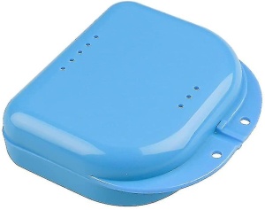 Cutie pentru depozitare aparate dentare, gutiere, proteze, Cutie Orto Midi 85x82x28mm, Blue Light