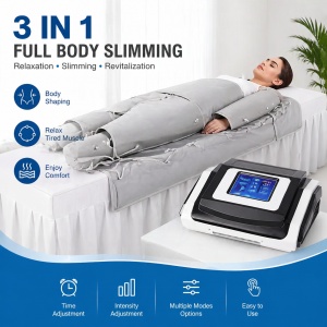 Aparat de slabit 3 în 1 cu presoterapie, EMS si infraroșu îndepărtat pentru slăbire și relaxare corporală, pentru detoxifiere și relaxare la domiciliu sau salon salon - Img 2