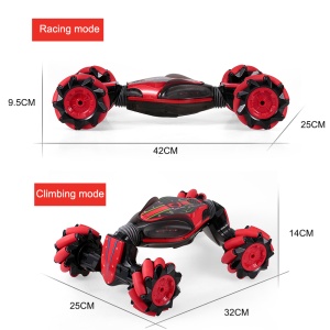 Masinuta Twist Air Gesture Car, Stunt Car, telecomanda 2.4 GHz, telecomanda ceas, control gestual, lumini led, sunete, 83A, Albastru - Img 2