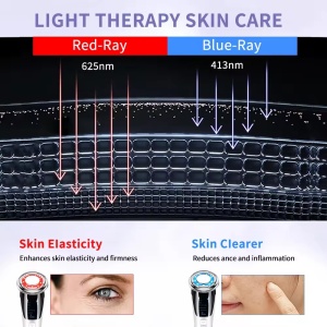 Aparat Profesional Pentru Intinerire Faciala 5 in 1, Alhena®, Lifting, Curatare Profunda Cu Ioni, Anti Rid, Mezoterapie, Vibratii EMS, Microcurent, Masaj facial, D818, Alb - Img 2