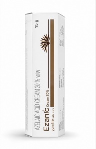 Crema cu acid azelaic, 20%, 15g, Ilumineaza petele maronii, Ezanic, Reduce cicatricile post-acneice