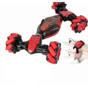 Masinuta Twist Air Gesture Car, Stunt Car, telecomanda 2.4 GHz, telecomanda ceas, control gestual, lumini led, sunete, 83A, Rosu
