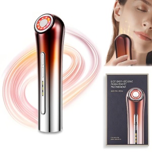 Aparat Facial Alhena®, 6 in 1, profesional pentru tratament facial si intinerirea pielii, Mezoterapie + EMS + RF + Lifting + Led, infrumusetare, reducerea ridurilor, orange