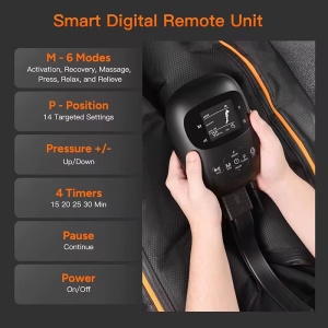 Aparat profesional de recuperare sportiva secvențială, 10 camere de compresie cu aer, 3500mAH, masaj pentru picioare pentru îmbunătățirea circulației, presoterapie, drenaj limfatic - Img 6