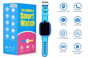 Ceas smartwatch pentru copii, Alhena®, de înaltă calitate Y31 HD Apel video Wifi, Poziție de urmărire a locației, SOS, Cartelă Sim, GPS, Monitorizare sanatate
