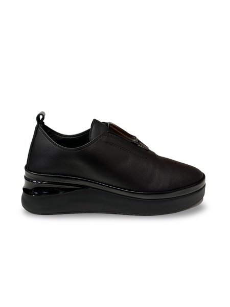 Pantofi damă negri Luna | Piele naturală