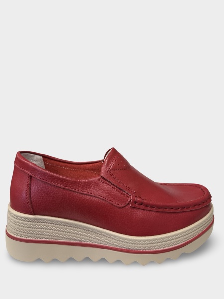 Pantofi damă casual roșii Gilda | piele naturală