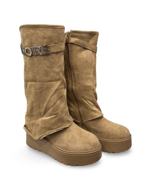 Cizme damă beige Ella