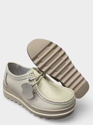 Pantofi damă casual beige Dolores | piele naturală - Img 4