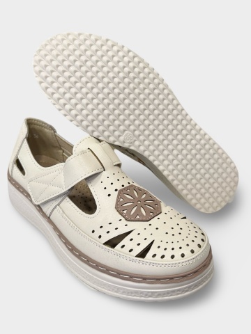 Pantofi dama beige Carlita - Img 3