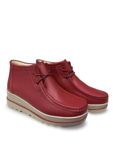Ghete damă roșii Zara | Piele naturală - Img 1