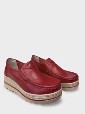 Pantofi damă casual roșii Gilda | piele naturală - Img 2