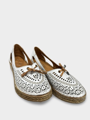 Pantofi damă perforați Selina | Piele Naturală - Img 3