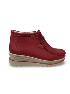 Ghete damă roșii Zara | Piele naturală - Img 2