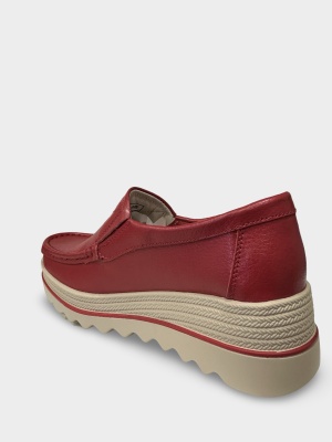 Pantofi damă casual roșii Gilda | piele naturală - Img 3
