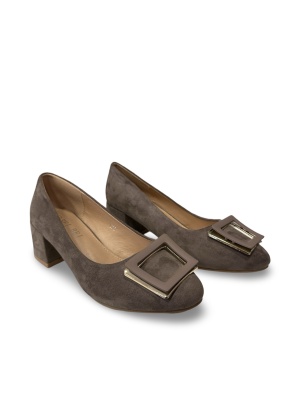 Pantofi damă cu toc beige Bryta - Img 2