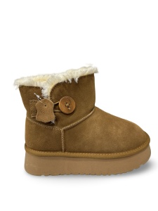 Ghete damă beige Layla | Piele naturală - Img 2