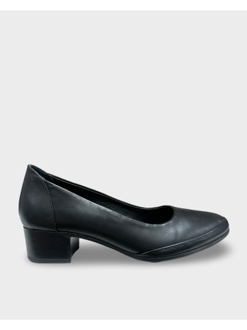 Pantofi cu toc damă negrii Cate | Piele Naturală - Img 1