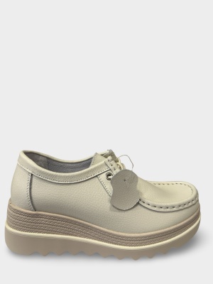 Pantofi damă casual beige Dolores | piele naturală - Img 1