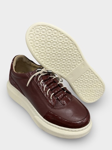 Pantofi damă bordo Emma | piele naturală - Img 1