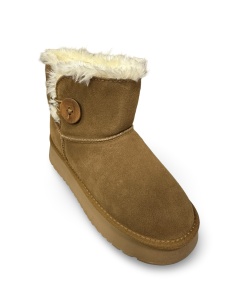 Ghete damă beige Layla | Piele naturală - Img 4