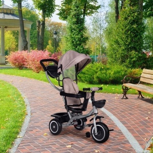 2u1 tricikl sa rotirajućim sedištem i sklopivom tendom Beige, ECOTOYS - Img 3