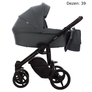 Bebetto Luca 2018 kolica za bebe set 3u1 crni ram 39