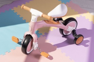 Ecotoys balans bicikl sa pedalama i pomoćnim točkovima 3u1 pink - Img 2