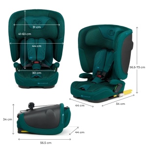 KINDERKRAFT AUTOSEDISTE FIX2GO I-SIZE 76-150CM GREEN - Img 3