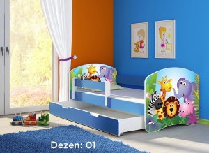 Krevet za decu Blue sa fiokom 140x70 acma 2 01