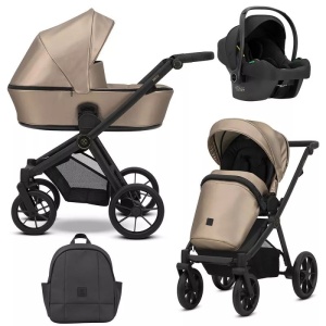 KUNERT BRAV KOLICA ZA BEBE SET 2U1 CRNI RAM DEZEN 13