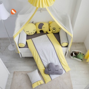 POSTELJINA ZA KREVETAC STARS 120X60 YELLOW - Img 2