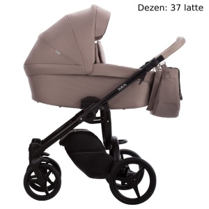 Bebetto Luca 2018 kolica za bebe set 3u1 crni ram 37 latte