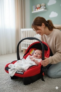 Bebi nosiljka Bebek 0-13 kg Crvena - Img 5