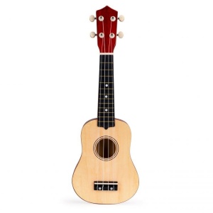 Drvena ukulele gitara za decu, 4 najlonske žice, ECOTOYS - Img 3