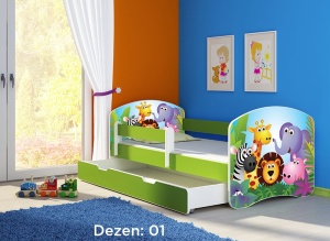 Krevet za decu Green sa fiokom 180x80 acma 2 01