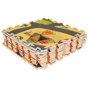 PODLOGA ZA IGRU ZA DECU SAFARI PUZZLE 9 ELEMENATA 93X93CM - Img 3